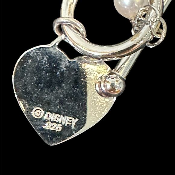 Vintage Disney Tinker Bell Charm Necklace – Faux Pearls – .925 Marked - Picture 3 of 3